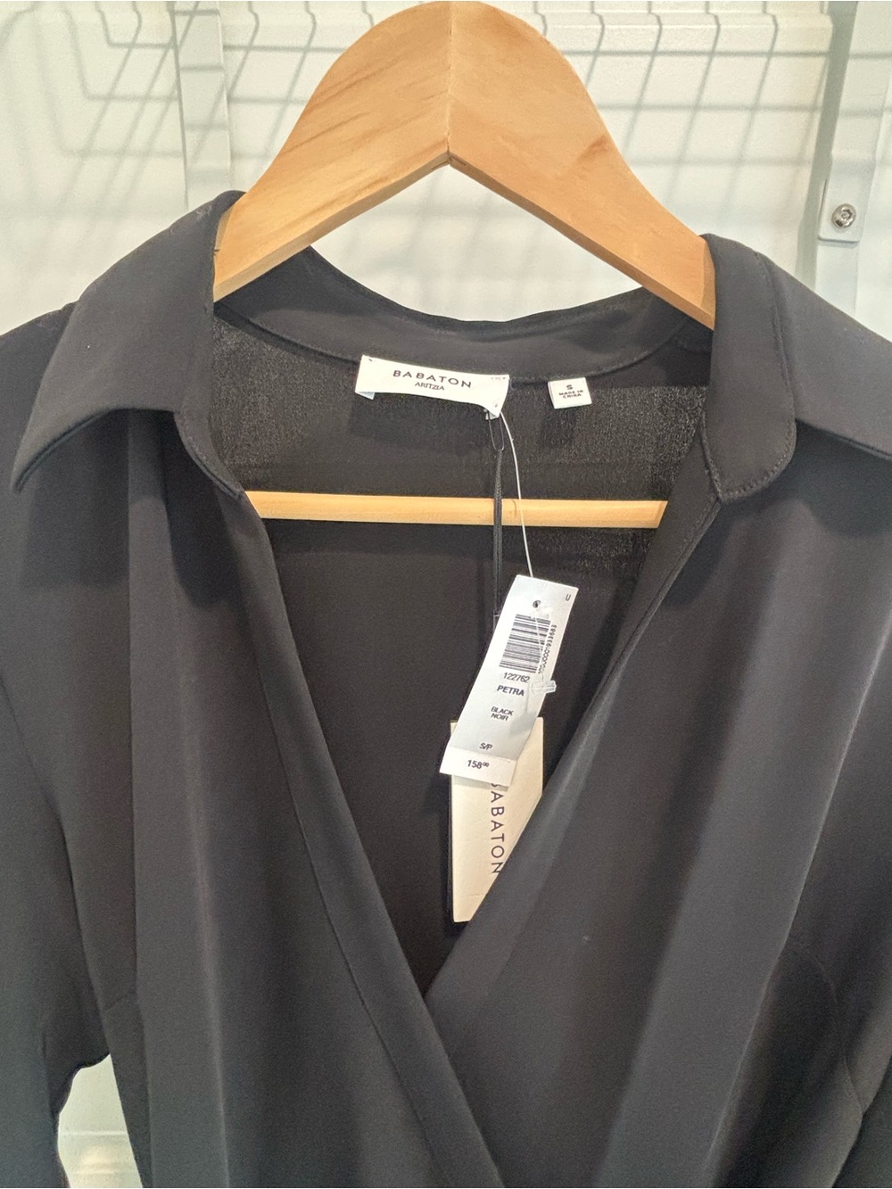 NWT Aritizia Babaton black wrap dress - Picture 2 of 4